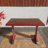 Bistro table, wood and aluminum
