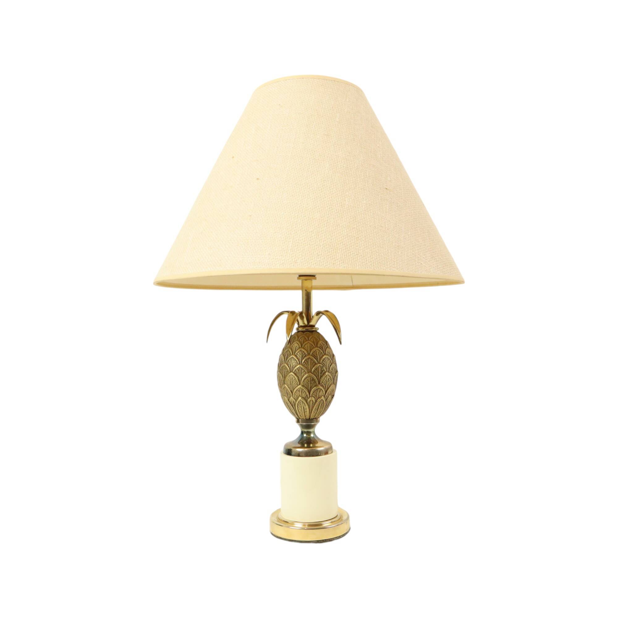 Brass Pineapple Lamp Style Maison Charles Hollywood Regency