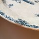Round dish, opaque porcelain of Gien, provencal, blue bird