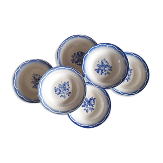 Old 6 hollow plates model "Marsac" of the French factory of Digoin