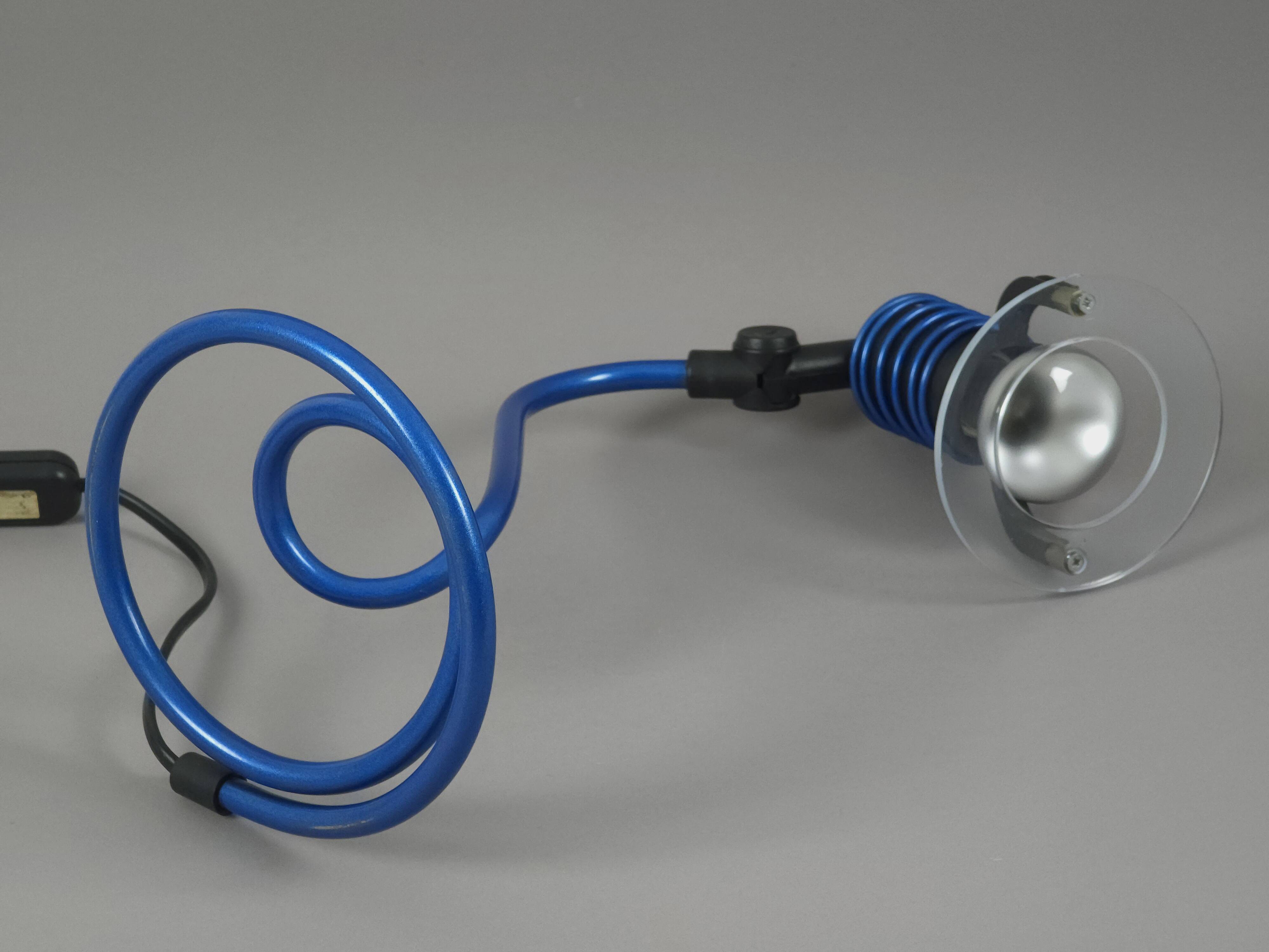 1990s Postmodern ESTO Spiral Adjustable Desk Light.
