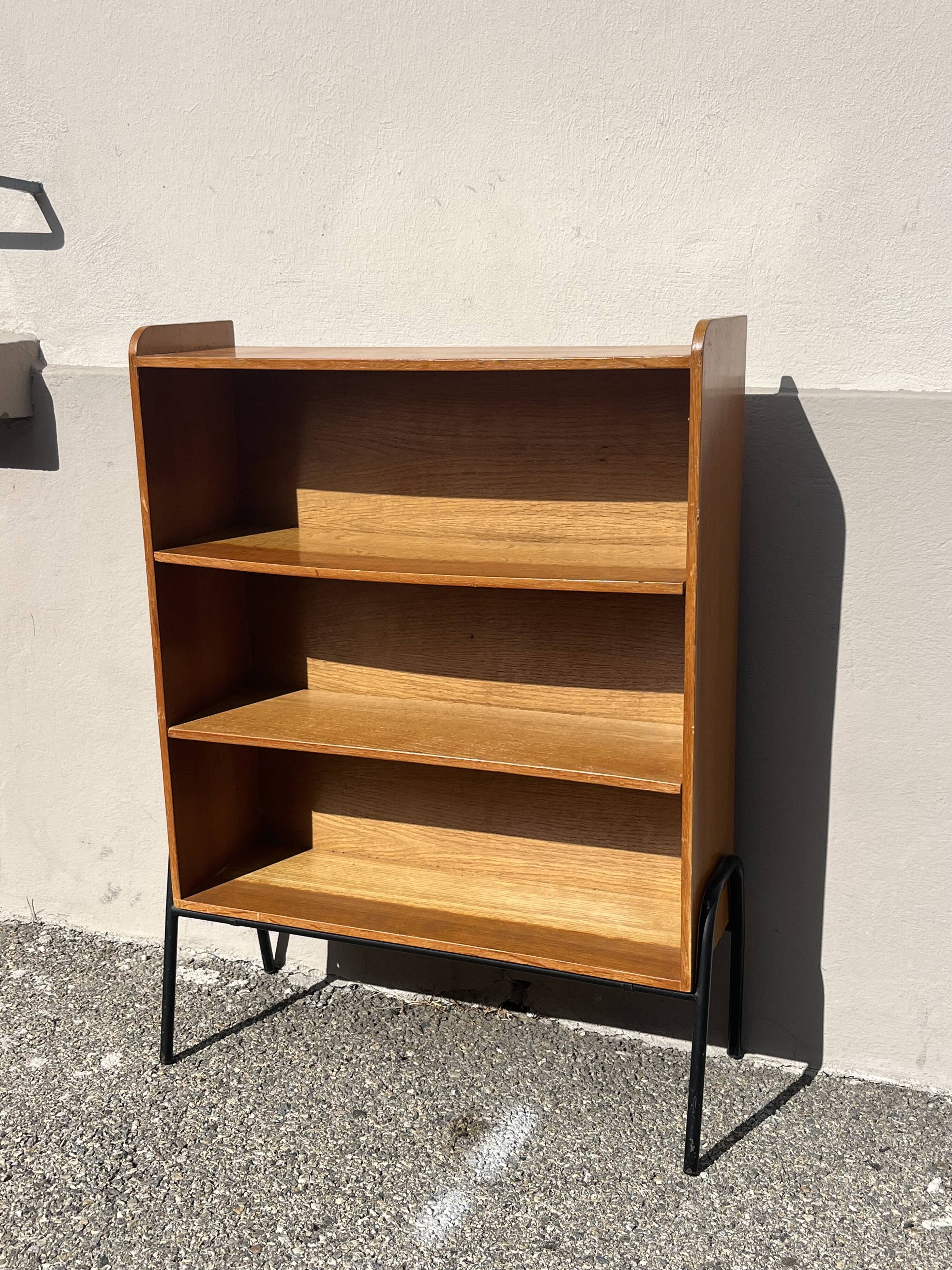 Vintage guariche style bookcase / shelf, 1960