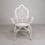 Vintage bamboo, rattan armchair with armrests, 1950s