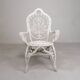 Vintage bamboo, rattan armchair with armrests, 1950s
