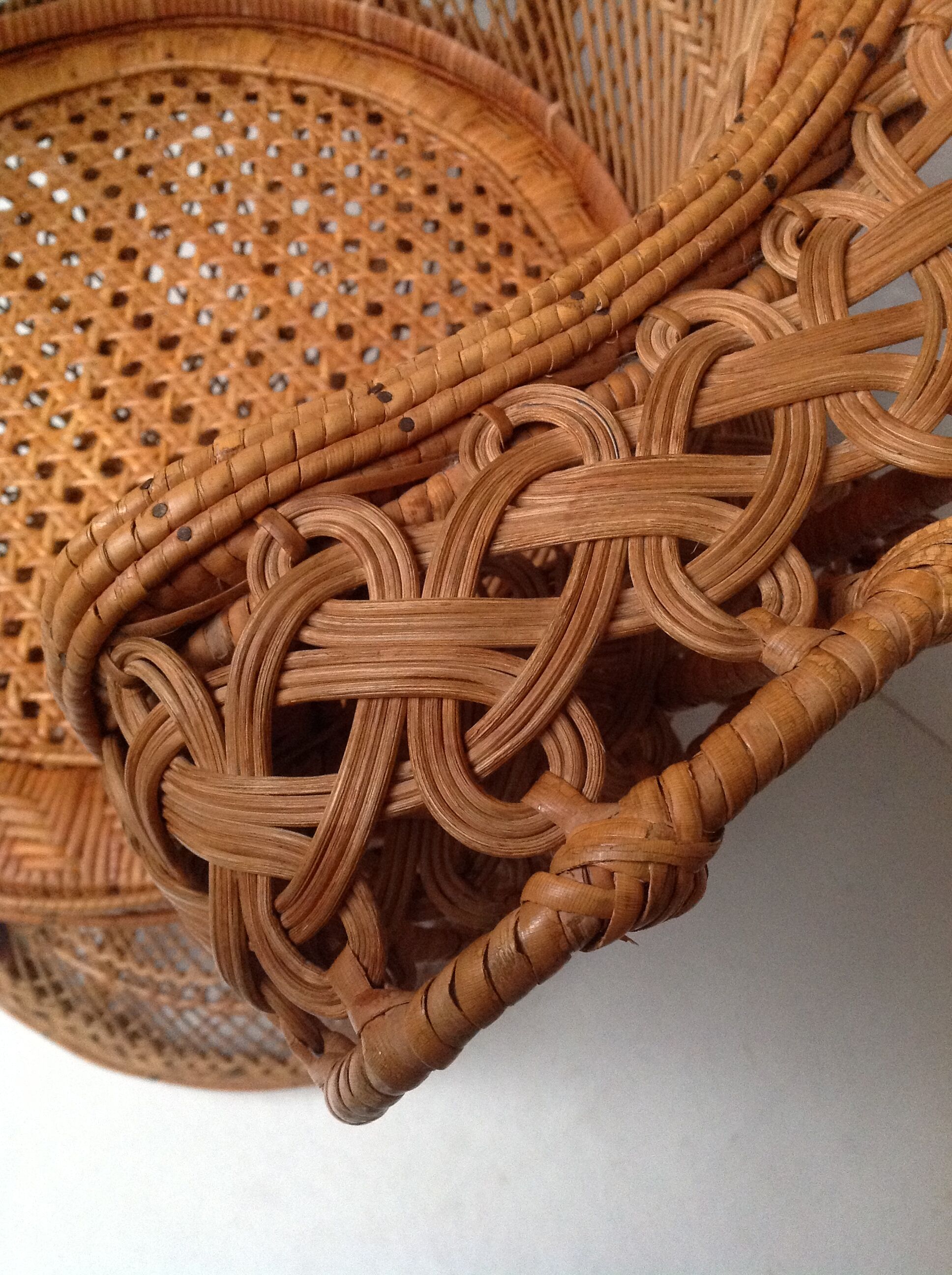 Armchair Emmanuelle rattan 1970