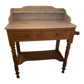 Bathroom cabinet in oak and antique marble