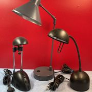 telescopic and articulated desk lamp, design, vintage lot of 3, Massive...