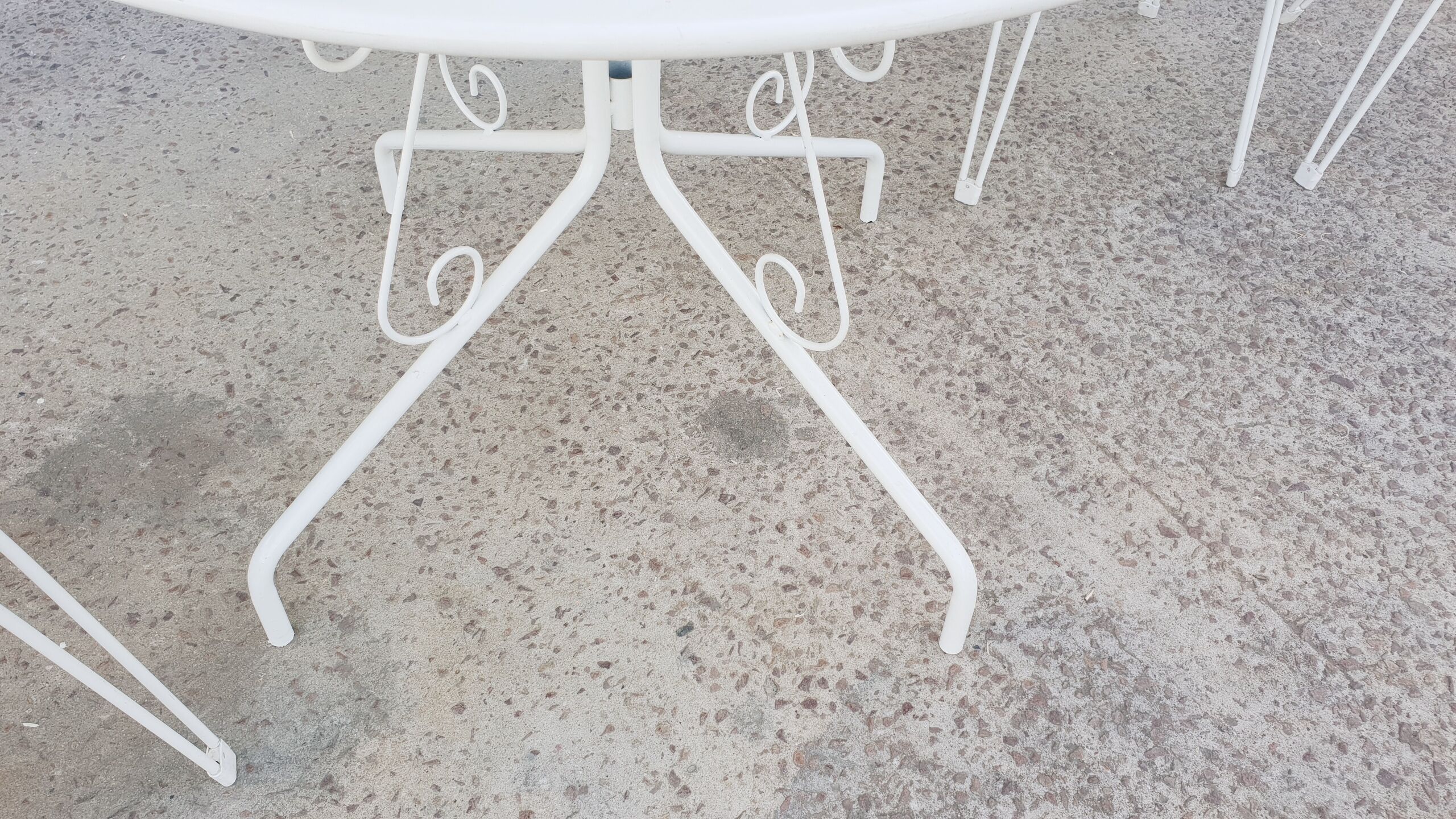 Wrought iron garden furniture