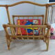 Large vintage rattan magazine holder 1960s - 1970s
