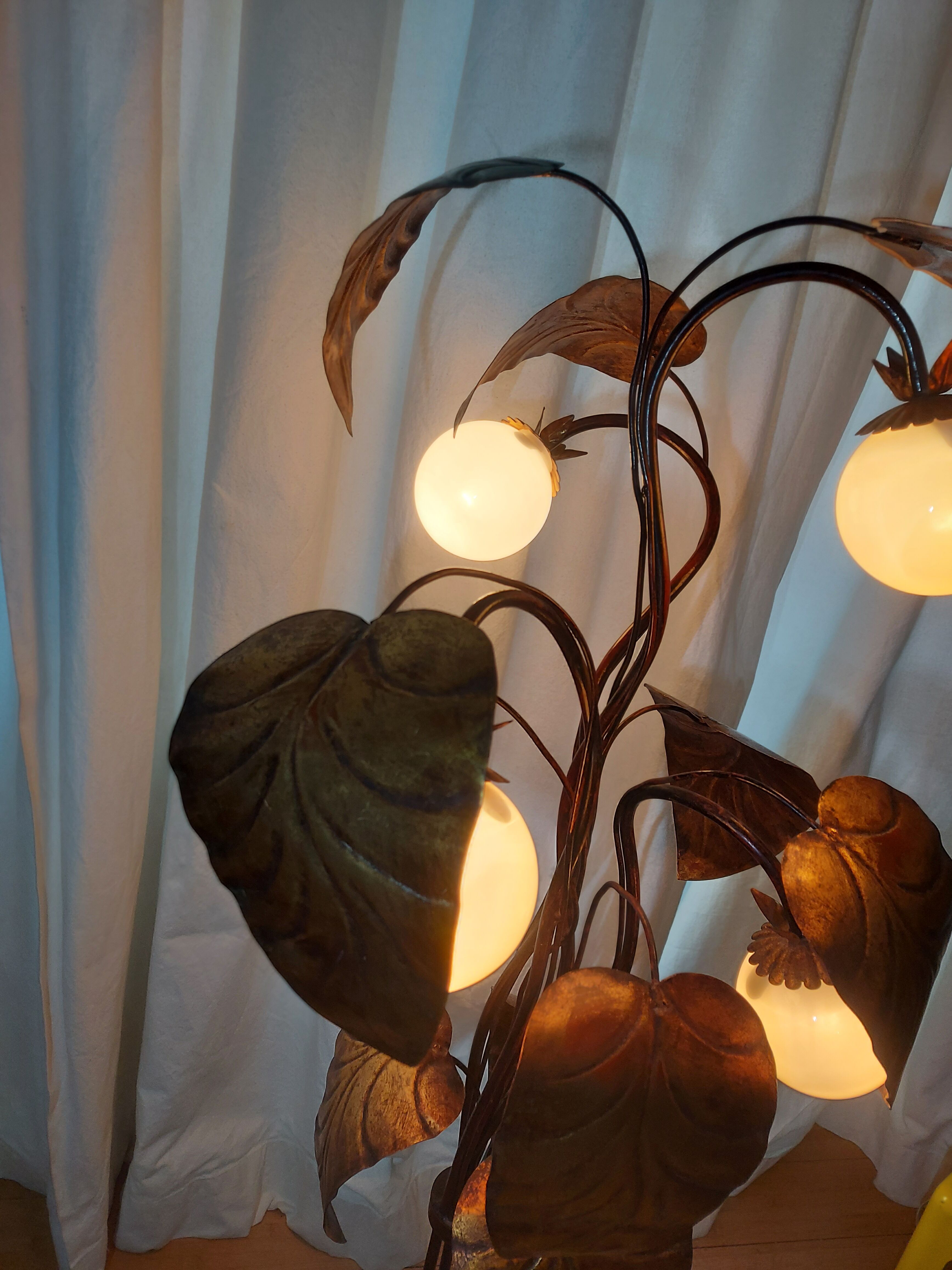 Floor lamp rhubarb leaf 70s