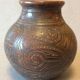 Ceramic vase with incised decoration West Africa circa 1935