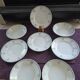 Lot 8 assiettes Moulin des Loups frise verte
