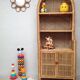 Vintage rattan bookcase