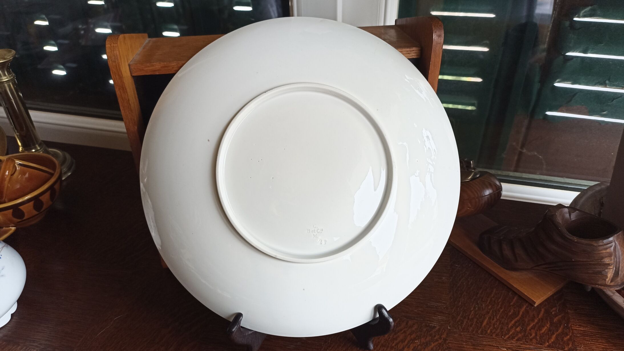 Art Deco decorative dish Creil and Montereau Choisy-le-Roi Château d'Amboise