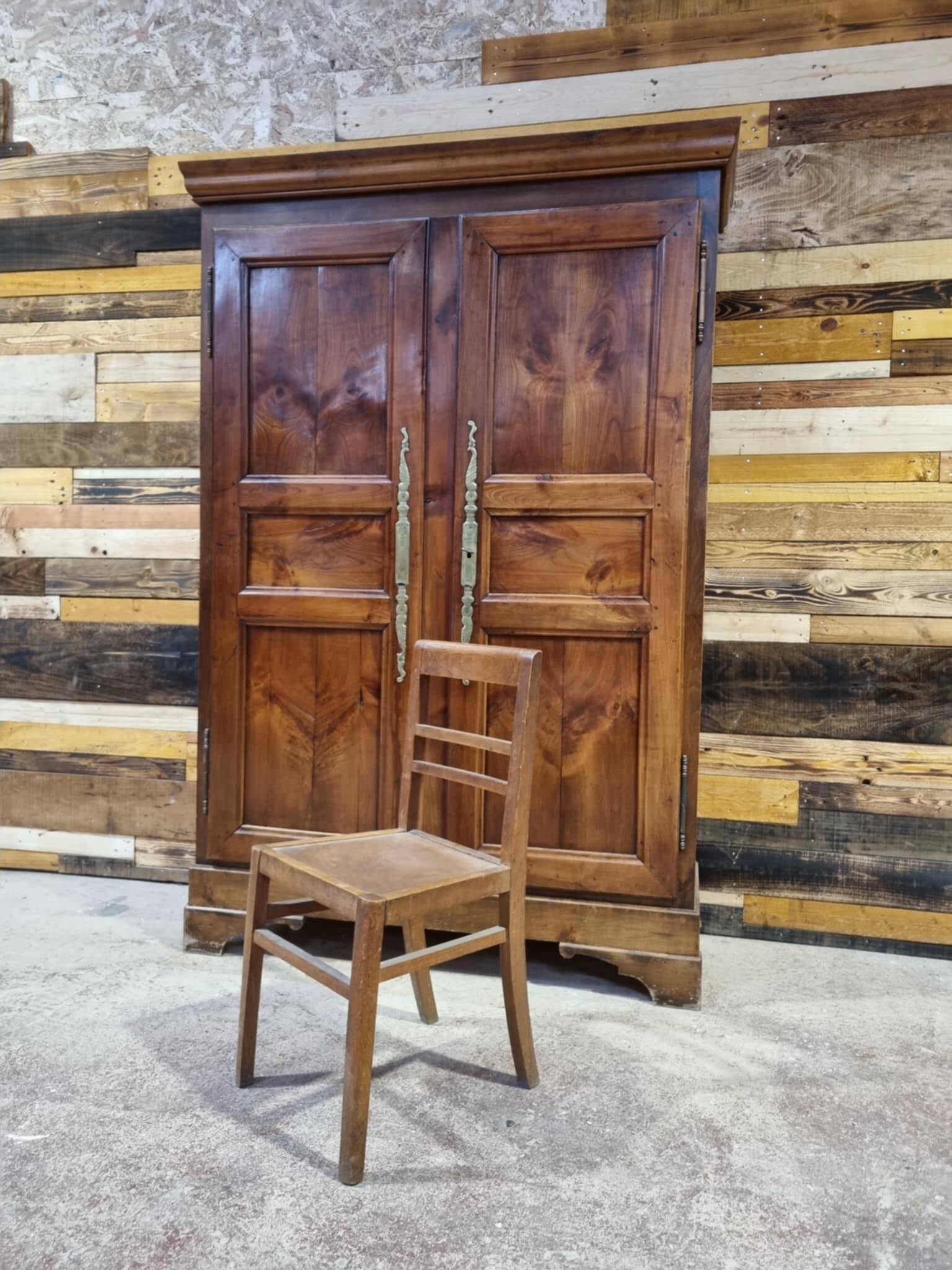 Antique cherry wood wardrobe