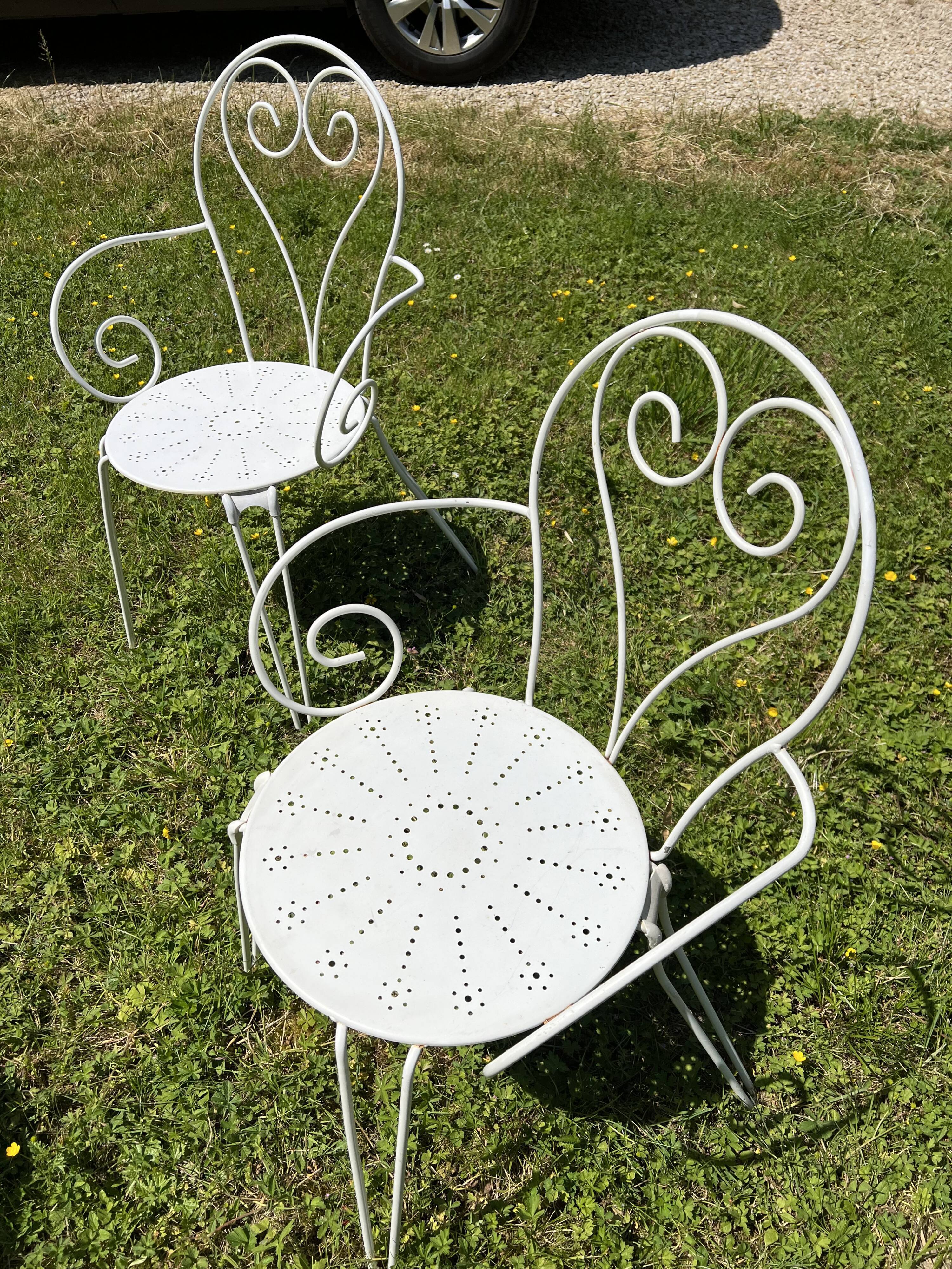 Wrought iron garden furniture