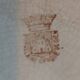 Antique opaque porcelain plate from Gien