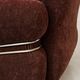 Brown velvet armchair, in the style of Adriano Piazzesi, Italy, 1980s.