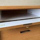 Large vintage 6-drawer chest of drawers from the 50s in oak.
