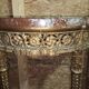 Louis XVI style demi-lune console – carved wood and marble top