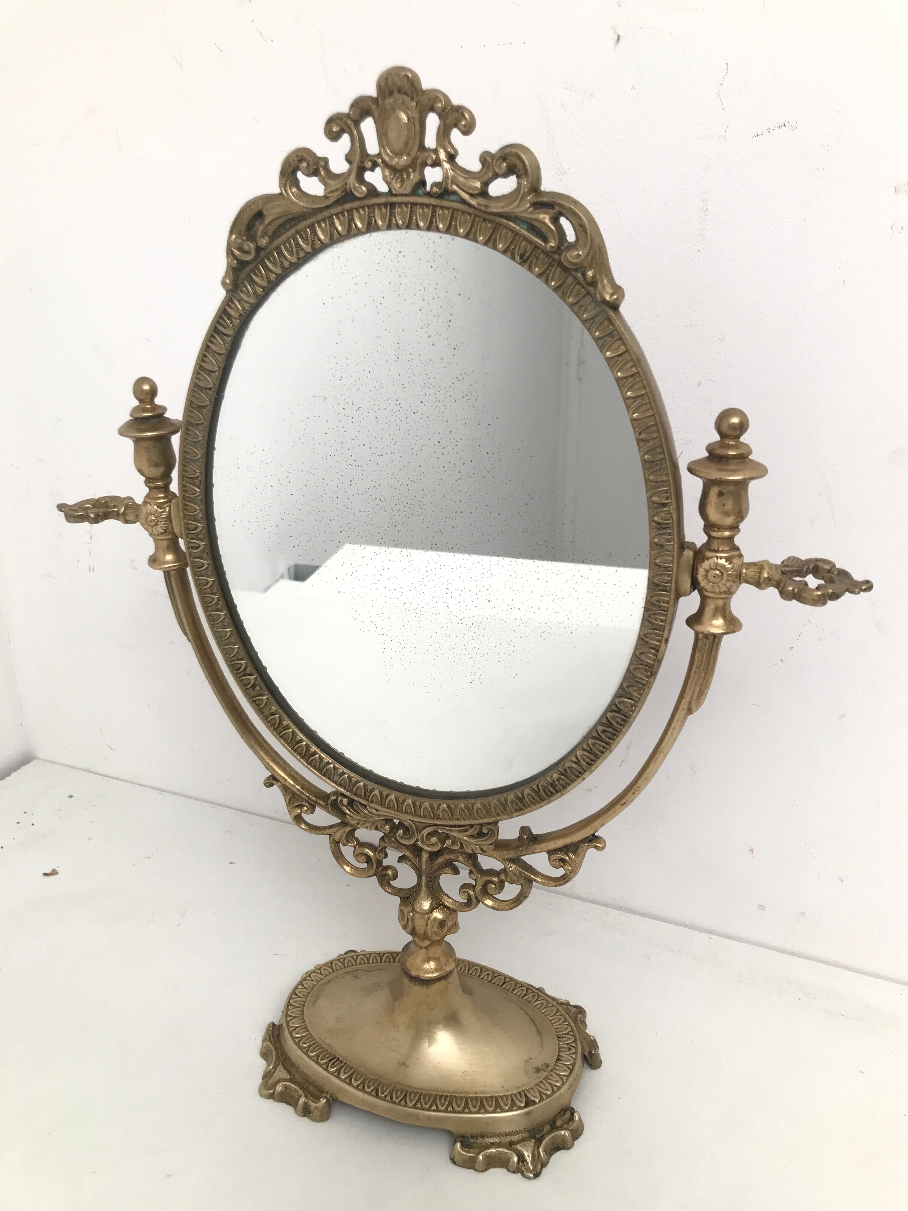 Brass psyche mirror