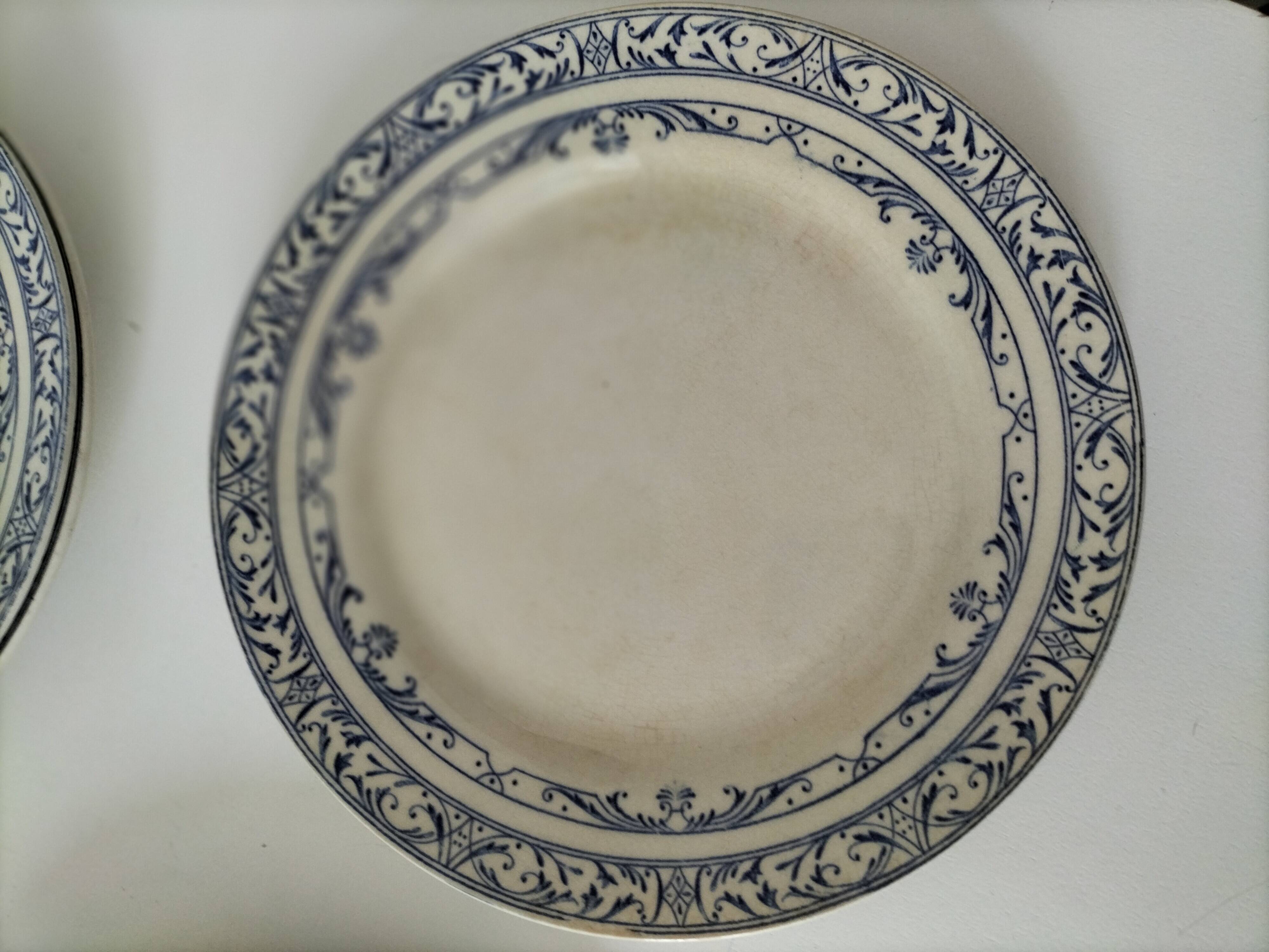5 plates Creil and Montereau model Colbert – Ironstone 1890-1895