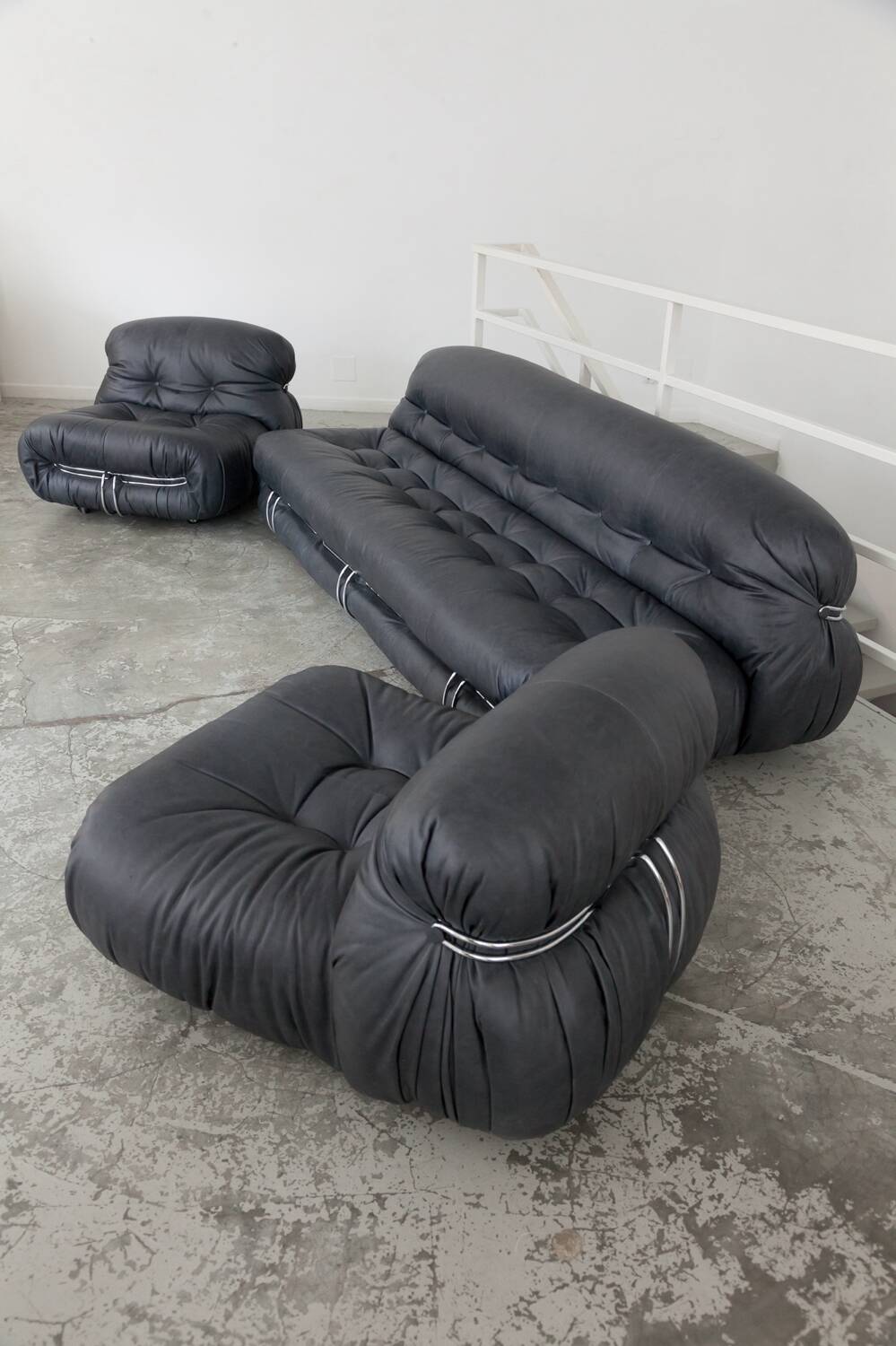 Soriana Set : Sofa and 2 Sofa Chairs by Afra and Tobia Scarpa for Cassina