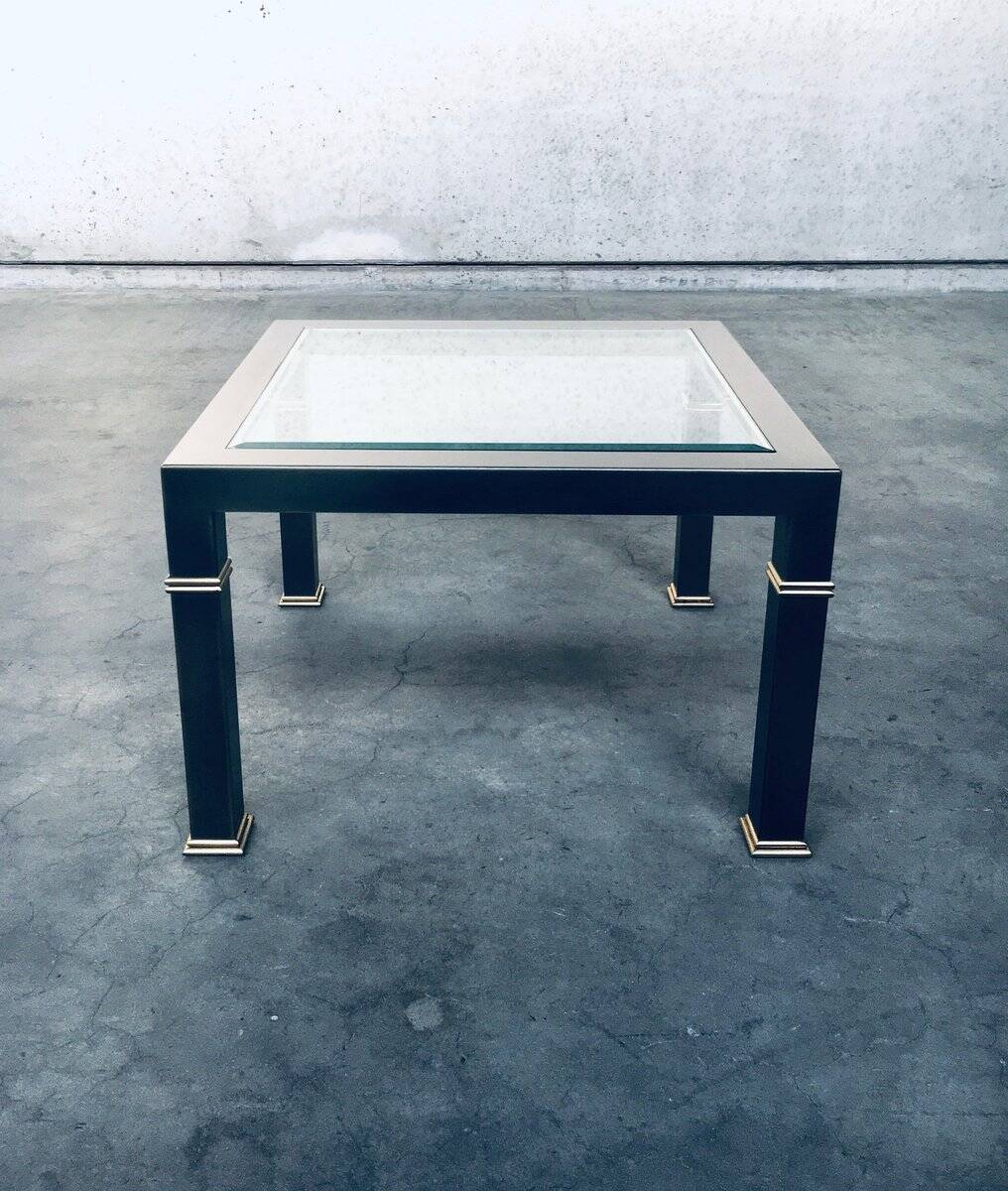 Vintage Postmodern Brushed Metal Coffee Table from Belgo Chrom / Dewulf Selection, 1980s