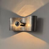 Applique vintage, métal brossé, France, 1970