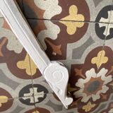 White patinated wooden pediment.
