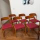 Série de 6 chaises traîneau Baumann vintage