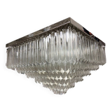 CLEAR “QUADRIEDRO” MURANO GLASS SQUARED FLUSH MOUNT by SimoEng