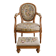 Armchair and footrest set in Louis XVI style