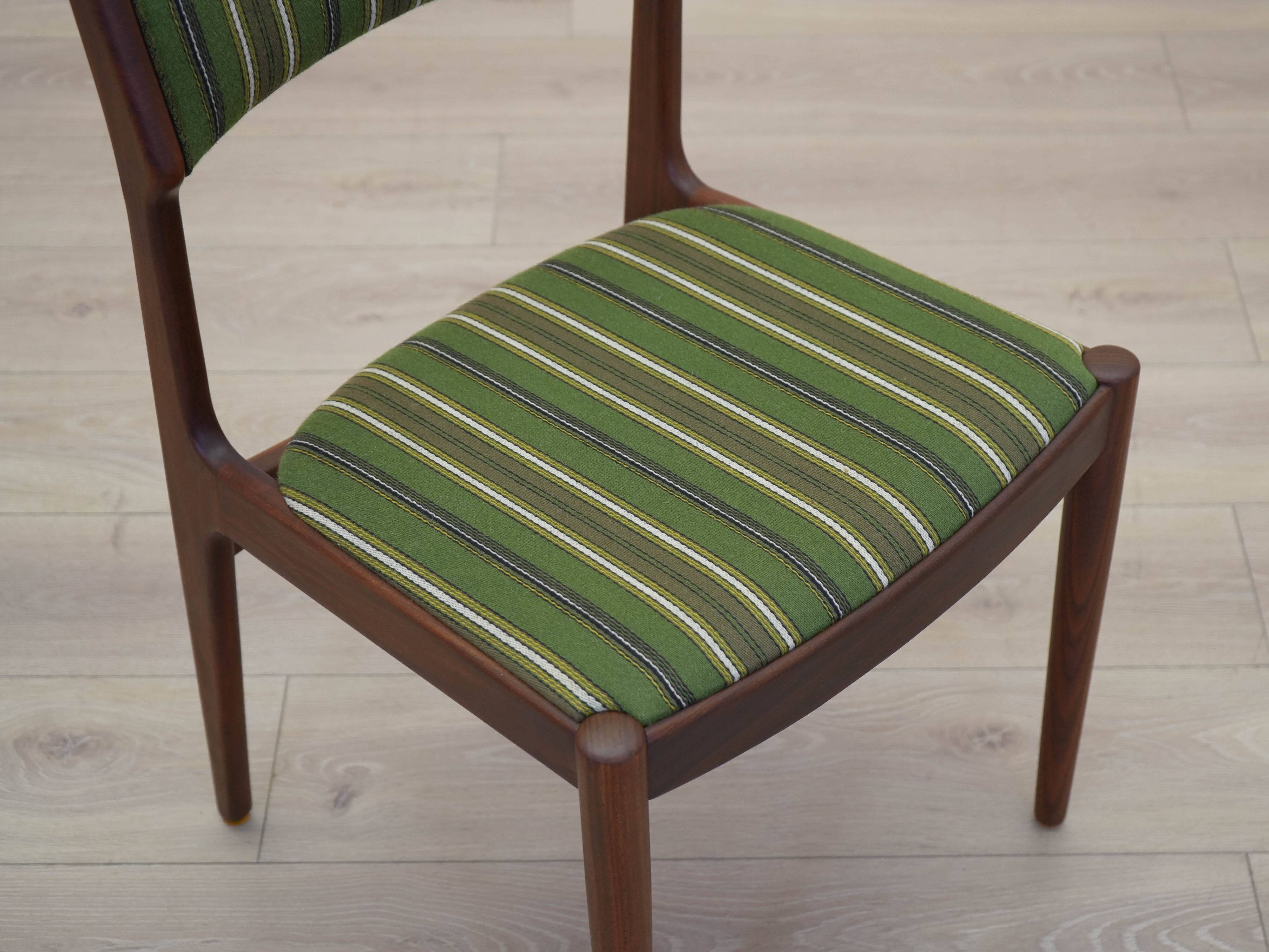 Set of two teak chairs, Danish design, 1970s, made in Denmark
