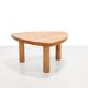 Table d'appoint triangulaire vintage en chêne