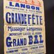 Affiche "Grande Fête" Langon 1935