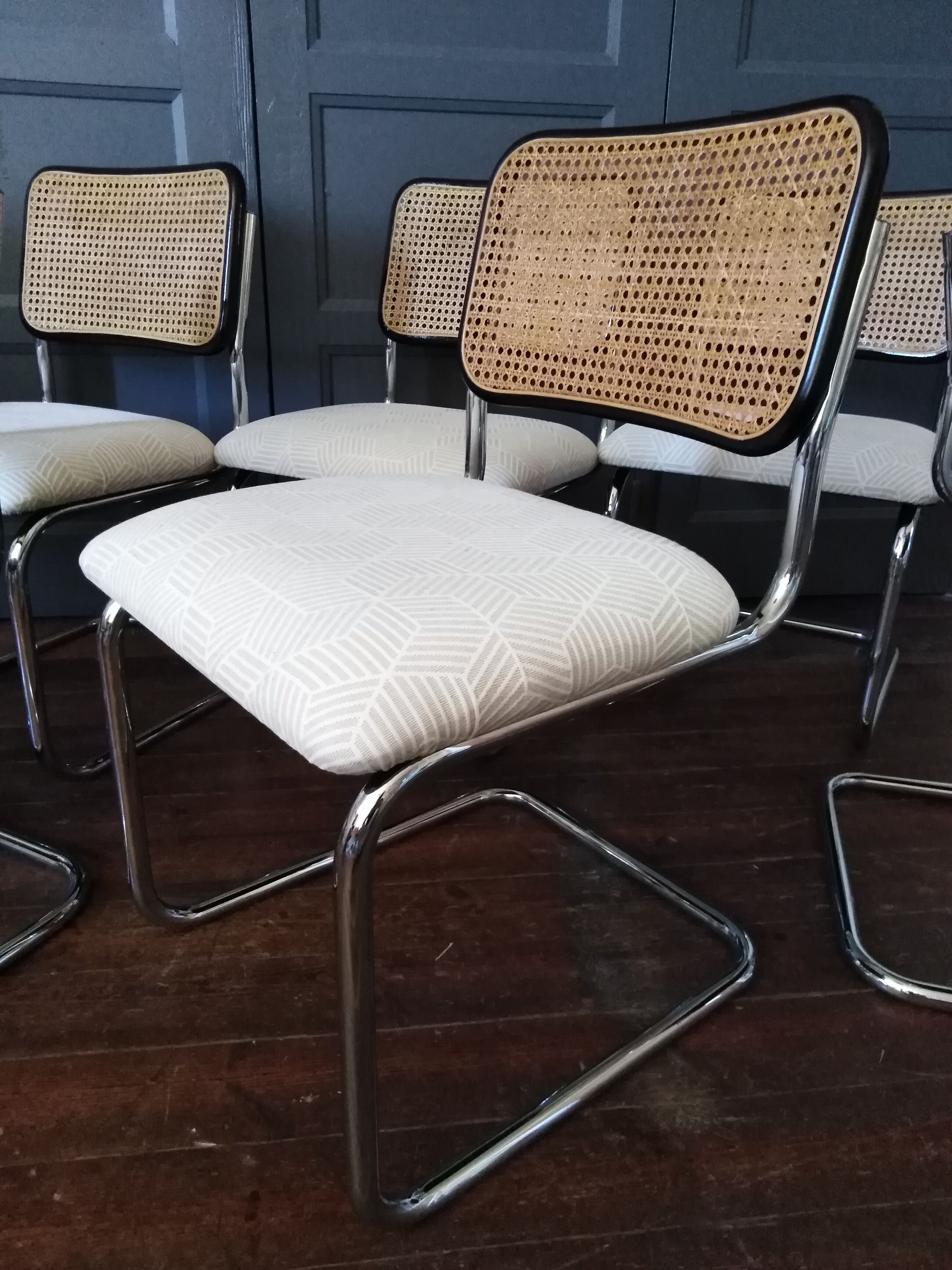 6 chairs cesca Marcel Breuer 1970