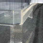Coffee Table Design Marc Micoud Plexiglas/Lucite and Glass - 1980