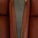 Majestic, luxurious set of 4 cognac-colored cowhide leather Art Deco design armchairs
