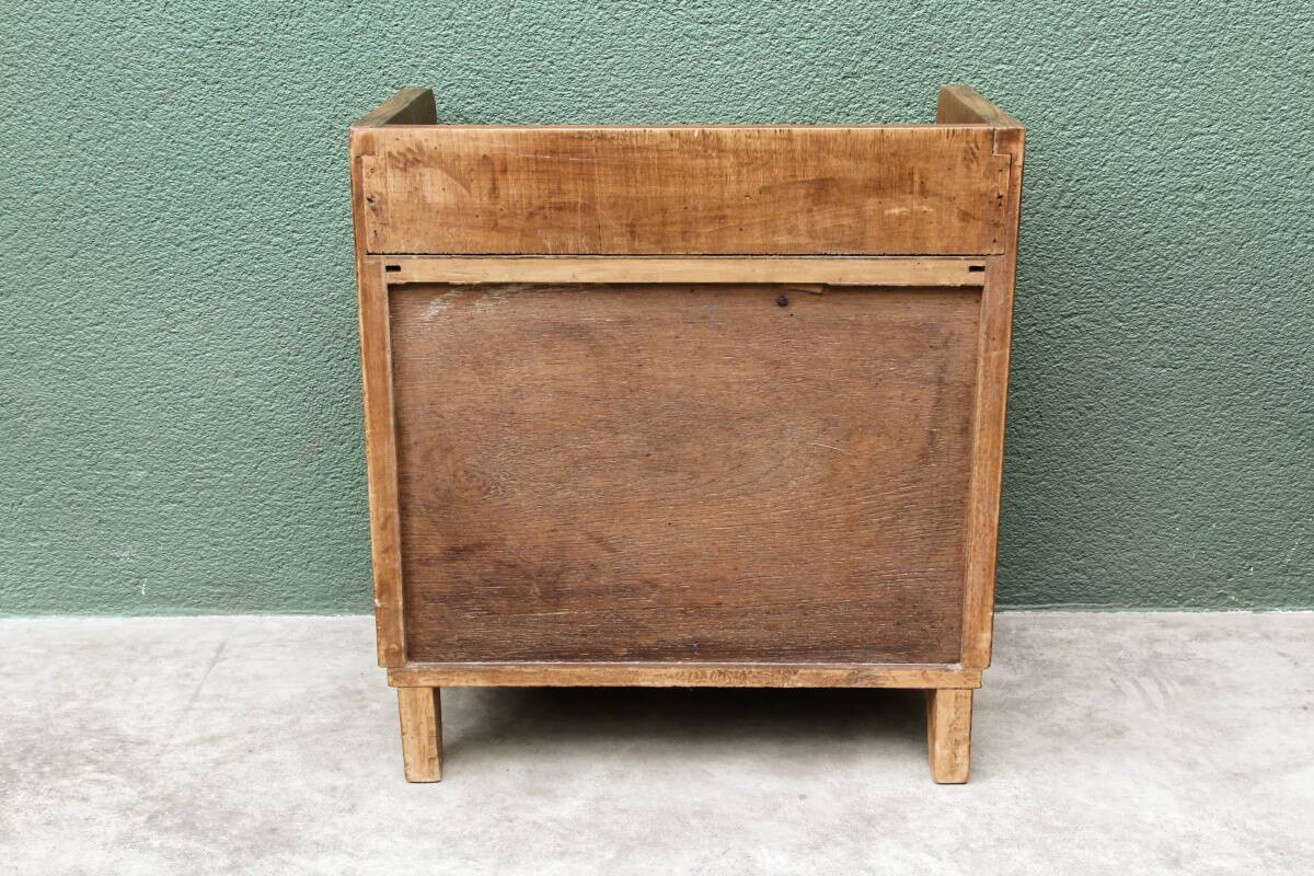 Bedside table, 1950s, walnut veneer.