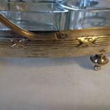 Silver metal aperitif tray
