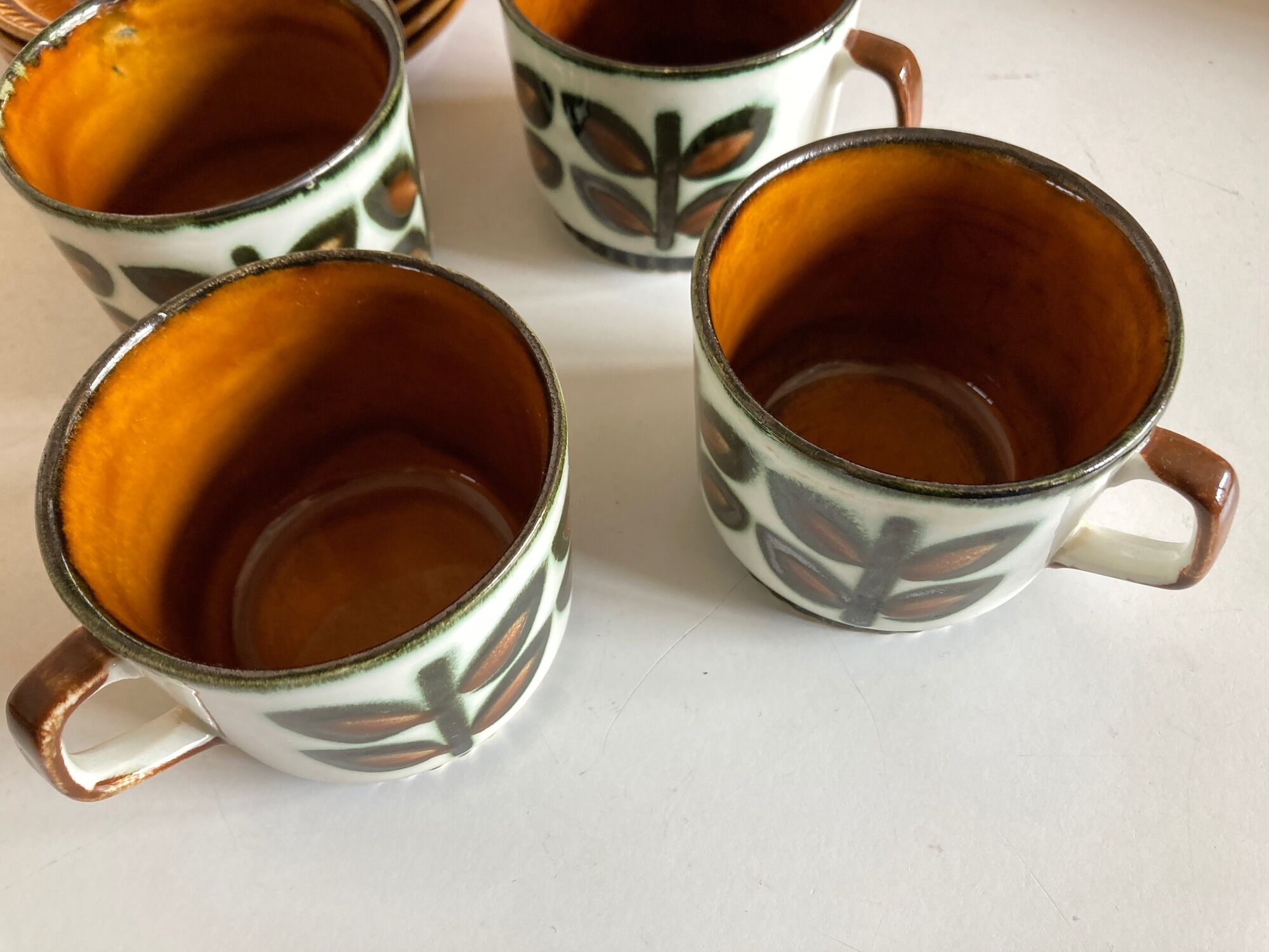 Set of 4 cups of rambouillet 1960 lunches from Boch Belgium