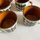 Set of 4 cups of rambouillet 1960 lunches from Boch Belgium