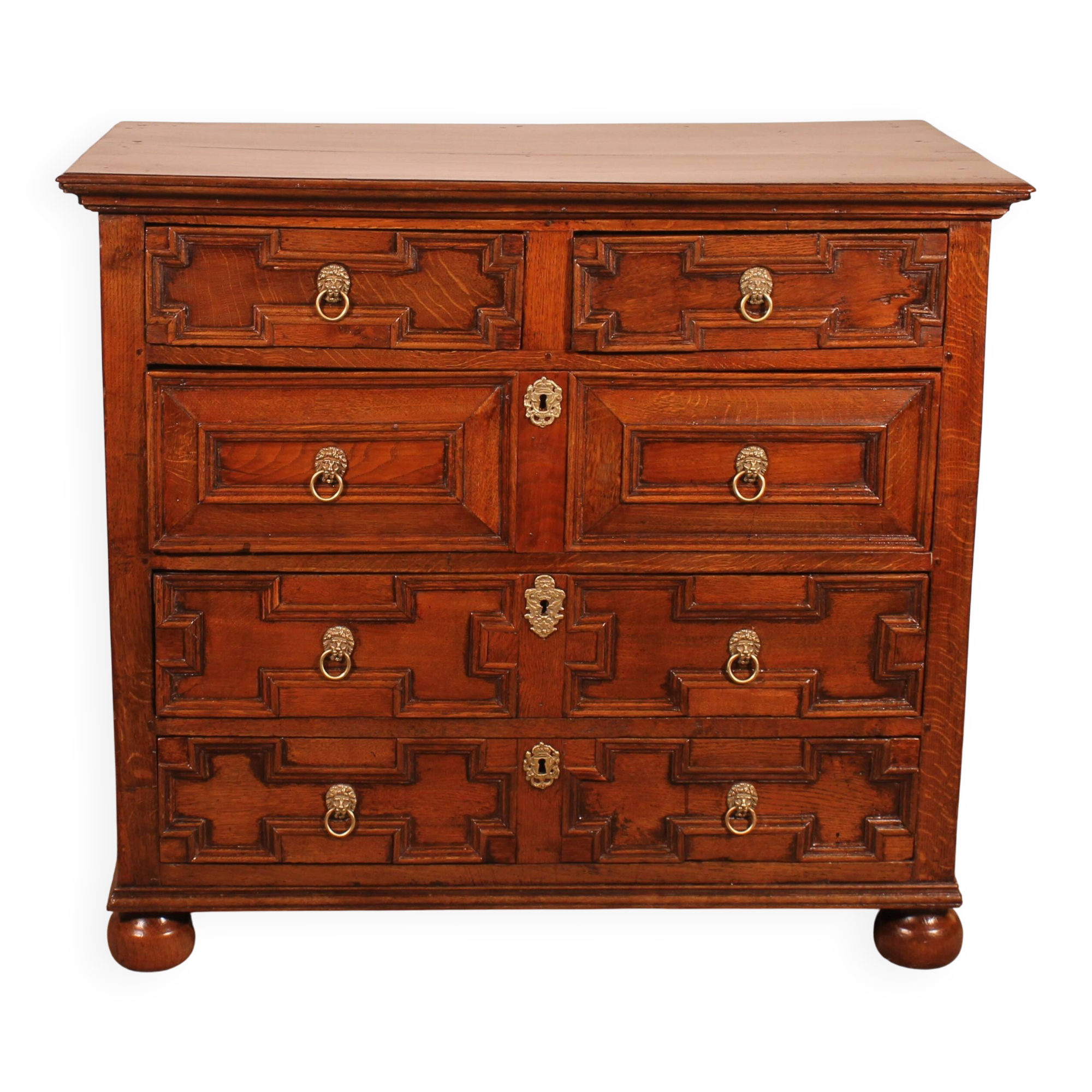 Jacobean Oak Commode 17th Century