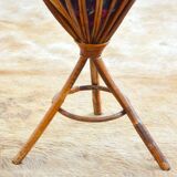 Vintage rattan basket/plant stand/work basket