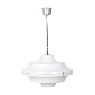 White Acrylic Ceiling Lamp Yki Nummi Style 1970s Italy