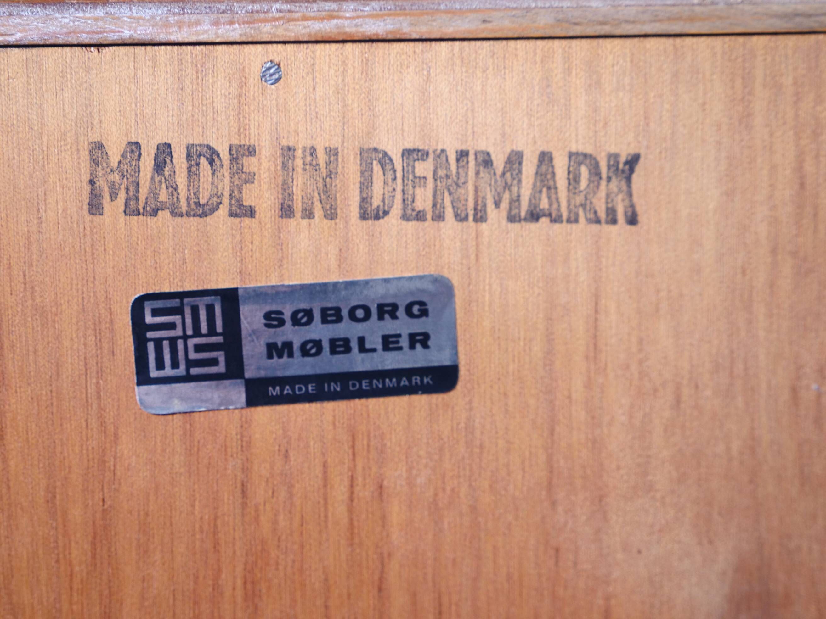Highboard Cabinet in Teak by Børge Mogensen for Søborg Møbelfabrik, 1960s