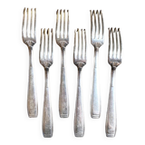 6 fourchettes en métal argenté