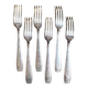 6 fourchettes en métal argenté
