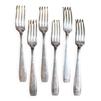 6 silver-plated forks